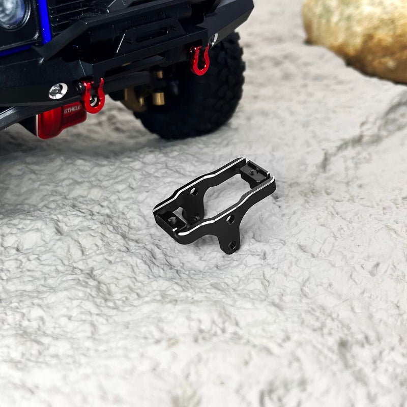 GTHELE Aluminum Servo Mount Bracket for Traxxas TRX4M Upgrade Parts 1/18 RC Crawler Car (Black) - Image 5